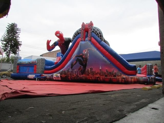 Chủ đề Spiderman Lâu đài bơm hơi Combo Ngôi nhà nhảy cầu Trượt Bouncer Cho trẻ em