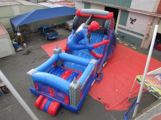 Chủ đề Spiderman Lâu đài bơm hơi Combo Ngôi nhà nhảy cầu Trượt Bouncer Cho trẻ em