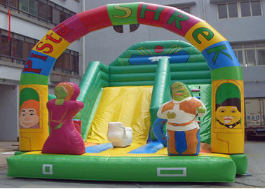 Pista Shrek Trượt Inflatable thương mại với tấm bạt PVC Plato bền
