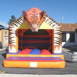 Ngoài trời Plato PVC Tarpaulin Inflatable Bouncy Castle Tiger đầu