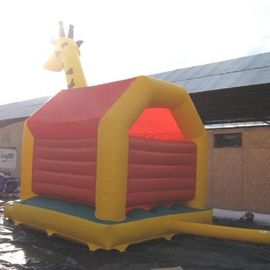 Thương mại Jump Bouncy Castle Con hươu cao cổ Một khung EN14960 0.55MM PVC