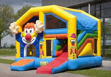 Jumper Clown Combos Thương mại với mái / Inflatable Bouncer Castle Đối với Đảng