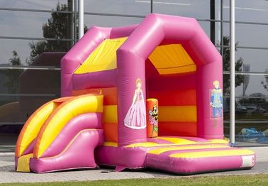 Comercial Inflatable Combo Với Mini Dry Slide / Công chúa In Moonwalk Nhà Bounce