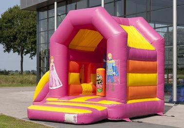 Comercial Inflatable Combo Với Mini Dry Slide / Công chúa In Moonwalk Nhà Bounce