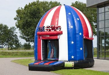 Comercial American Cờ Disco Dome Bouncer, Trẻ Em Inflatable Moonwalk Bouncer