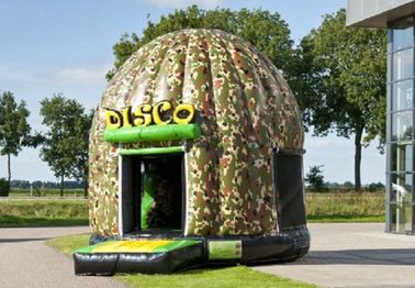 Tùy chỉnh Disco Bouncer House Quân đội, Inflatable Dome Bouncy Combo cho trẻ em