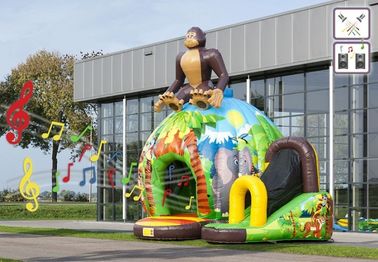 Tùy chỉnh vui vẻ Jungle Inflatable Bouncer Khỉ Inflatable Jumpers