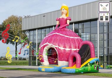 Tuyệt vời Công Chúa Inflatable Bouncer Vật Liệu PVC In Màu Đỏ Lâu Đài Bouncy Inflatable