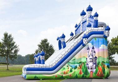 Blue Castle Lớn Comelot Jump Và Slide Inflatables Với Leo tường