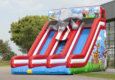 Lớn Circus Trượt Inflatable thương mại Elephant Infatable khô Slide