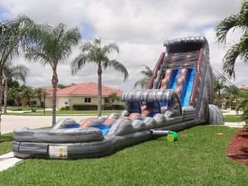 Công Viên giải trí 30 FT 2 Ngõ Trượt Nước Inflatable Tùy Chỉnh PVC Chống Thấm Nước