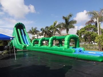 36 Feet Tall Hulk Inflatable Nước Slides Xanh Dài Điên Trượt ướt Với ​​Hồ Bơi