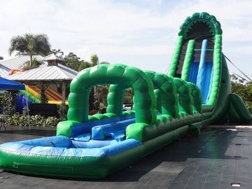36 Feet Tall Hulk Inflatable Nước Slides Xanh Dài Điên Trượt ướt Với ​​Hồ Bơi