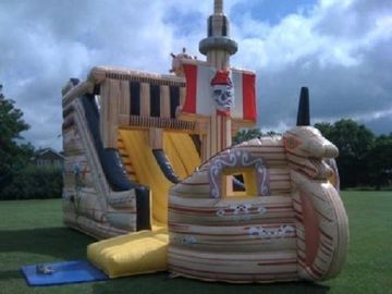 Pirate Ship Trượt Inflatable Combo Jumping House Đối với bữa tiệc sinh nhật