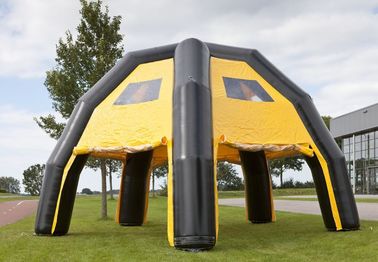 Nước bằng chứng đen / vàng inflatable Spider Tent cho quảng cáo, 6.8 * 6.8 * 4.8m