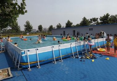 Mùa hè khung kim loại bể bơi lớn thiết lập tùy chỉnh khung thép hồ bơi cho kỳ nghỉ