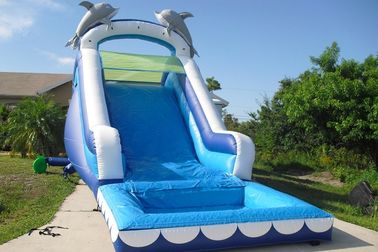 Chơi Trượt Nước Inflatable Cho Trẻ Em / Dolphin Hồ Bơi Bơm Hơi Trượt Nước