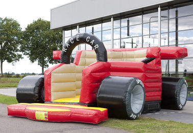 Race Car Kid Bouncers Inflatable Vui Jumping Pvc Tarpaulin Chất liệu