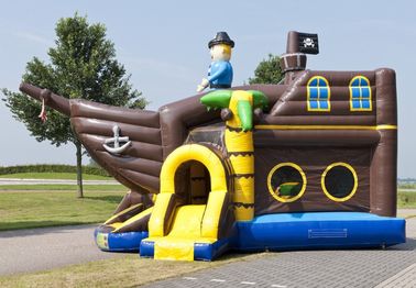 Pirate Ballcanon Đáng yêu Inflatable Combo 2 Trong 1 Castle Bounce House Với Slide