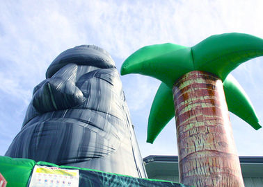 Tiki đảo theo chủ đề lớn 28ft inflatable leo tường bên trò chơi