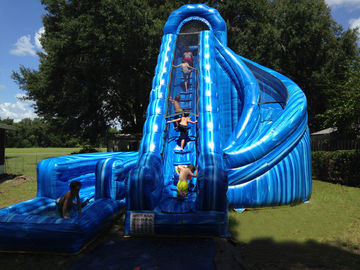 Khổng lồ Inflatable Corkscrew nước trượt / đôi Inflatable trượt và trượt với hồ bơi