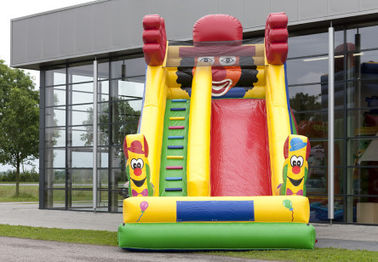 Single Lane Super Clown Trượt Inflatable 6.3m Chiều cao Với In Logo