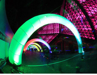 Chiếu sáng trang trí Inflatable Arch Cầu vồng Shape Đối với Race Chạy