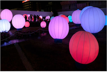 Sự kiện Quảng cáo Inflatable Sản phẩm, Led thắp sáng đầy màu sắc Inflatable Ground Ball