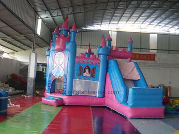 Công chúa màu hồng bền PVC Castle Combo Bounce House cho thuê sử dụng kinh doanh