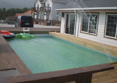 Biệt thự Residence Hình chữ nhật Khung kim loại Hồ bơi với bạt PVC 5 * 30m