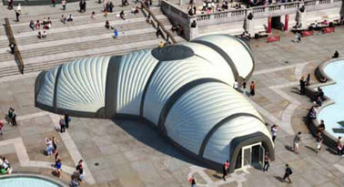 Beetle trắng kết cấu xây dựng inflatable với in ấn thương hiệu cho sự kiện