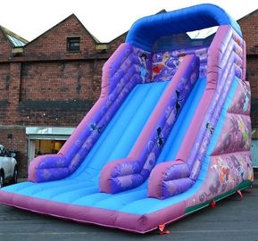 30ft công chúa inflatable trượt khô, Faires trượt tím khổng lồ bouncy trượt