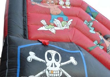 Đỏ / đen cướp biển inflatable tàu cướp biển trượt cho bên 30ft
