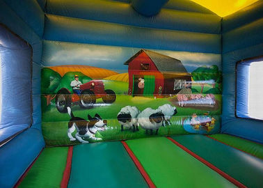 Big Farmyard Inflatable Bounce House Với Slide Đối với thanh thiếu niên trẻ