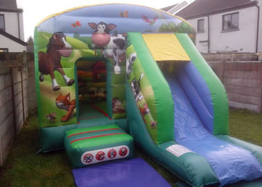 Big Farmyard Inflatable Bounce House Với Slide Đối với thanh thiếu niên trẻ