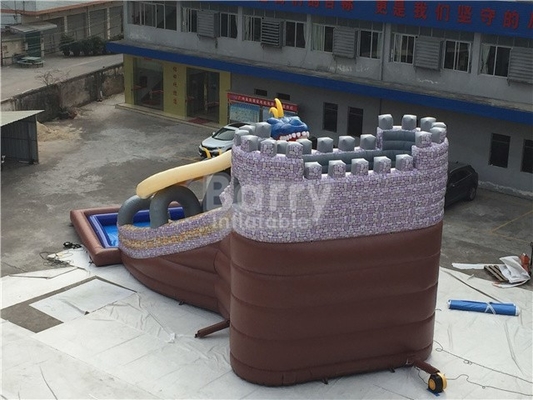 Công nghiệp Dragon Inflatable Water Slide 15X11X8M 0.9mm Chất liệu bạt PVC