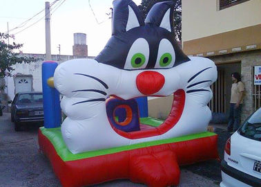 Phổ biến moonwalk nhà bounce inflatables lớn 3d thiết kế mèo