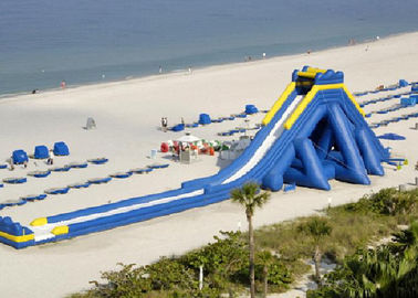 Tùy chỉnh thương mại inflatable nước slide, màu xanh hà mã khổng lồ inflatable trượt cho người lớn