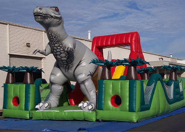 Tuyệt vời Jurassic Survivor Dinosaur Khóa học trở ngại Inflatable, Toddler Obstacle Course