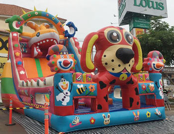 Gaint Inflatable Combo / Trượt Inflatable Bouncy / Combo Trò chơi lâu đài cho trẻ em chơi