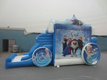 Tuyệt vời Frozon Công Chúa Inflatable Combo, màu xanh vận chuyển Inflatable Bouncer Combo