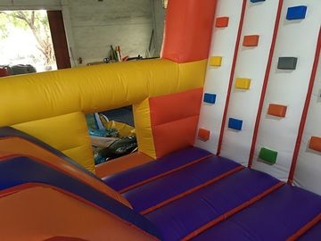 Inflatable Trò chơi tương tác Di động di động Rock Climbing Wall Đối với công viên giải trí