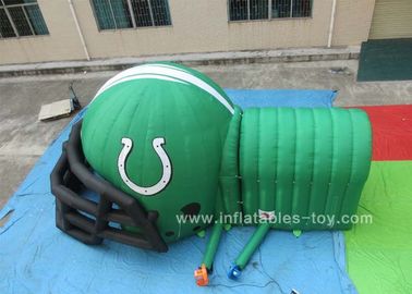 Tùy chỉnh thể thao Inflatable Games, Inflatable mũ bảo hiểm bóng đá với đường hầm