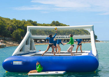Ourdoor inflatable thể thao trò chơi màu xanh nước inflatable bóng chuyền tòa án