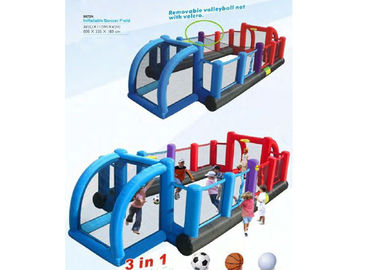 Trẻ em Inflatable Trò chơi thể thao 3 trong 1 nflatable bóng đá / Soccer Field / Tòa án