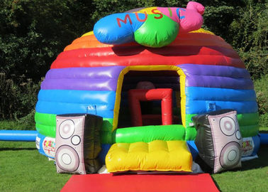Sân chơi bouncer inflatable cho trẻ em, người lớn bé bouncer đầy màu sắc với in logo