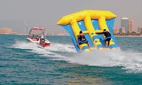 Bạt PVC Inflatable Đồ chơi nước / Inflatable Fly Fish Tube Đối với người lớn