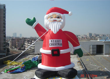 Customzied 6M Inflatable Ssanta Claus, PVC Santa Claus Air Balloon cho quảng cáo