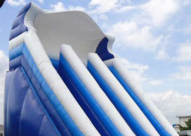 Giant Slides nước thương mại, Blue Kids Inflatable Slide nước Với hồ bơi