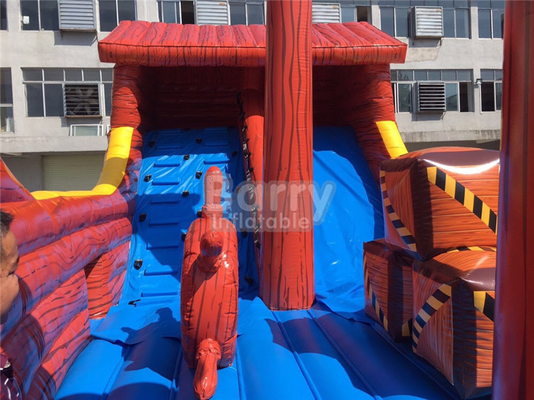 Pvc Combo Pirate Ship Boat Inflatable Bounce House Slide cho bữa tiệc